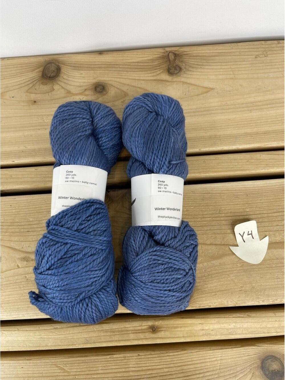 Lot of 2 Plucky Knitter Cozy Yarn - 90% Merino 10% Baby Camel 520 Yards -Rare - Picture 2 of 3